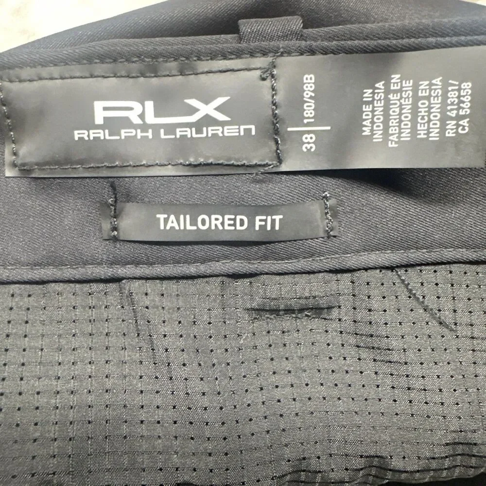 NWT RLX Ralph Lauren Tailored‎ Fit Performance Golf Shorts Mens Size 38 Black